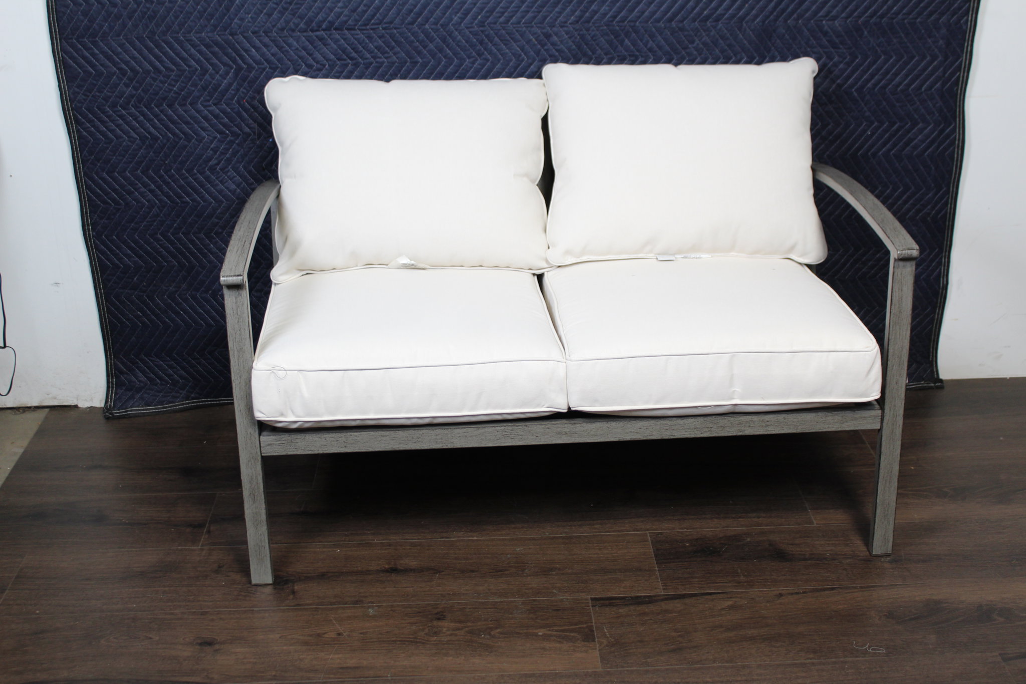 Picture of Weathered Teak Patio Loveseat - Threshold