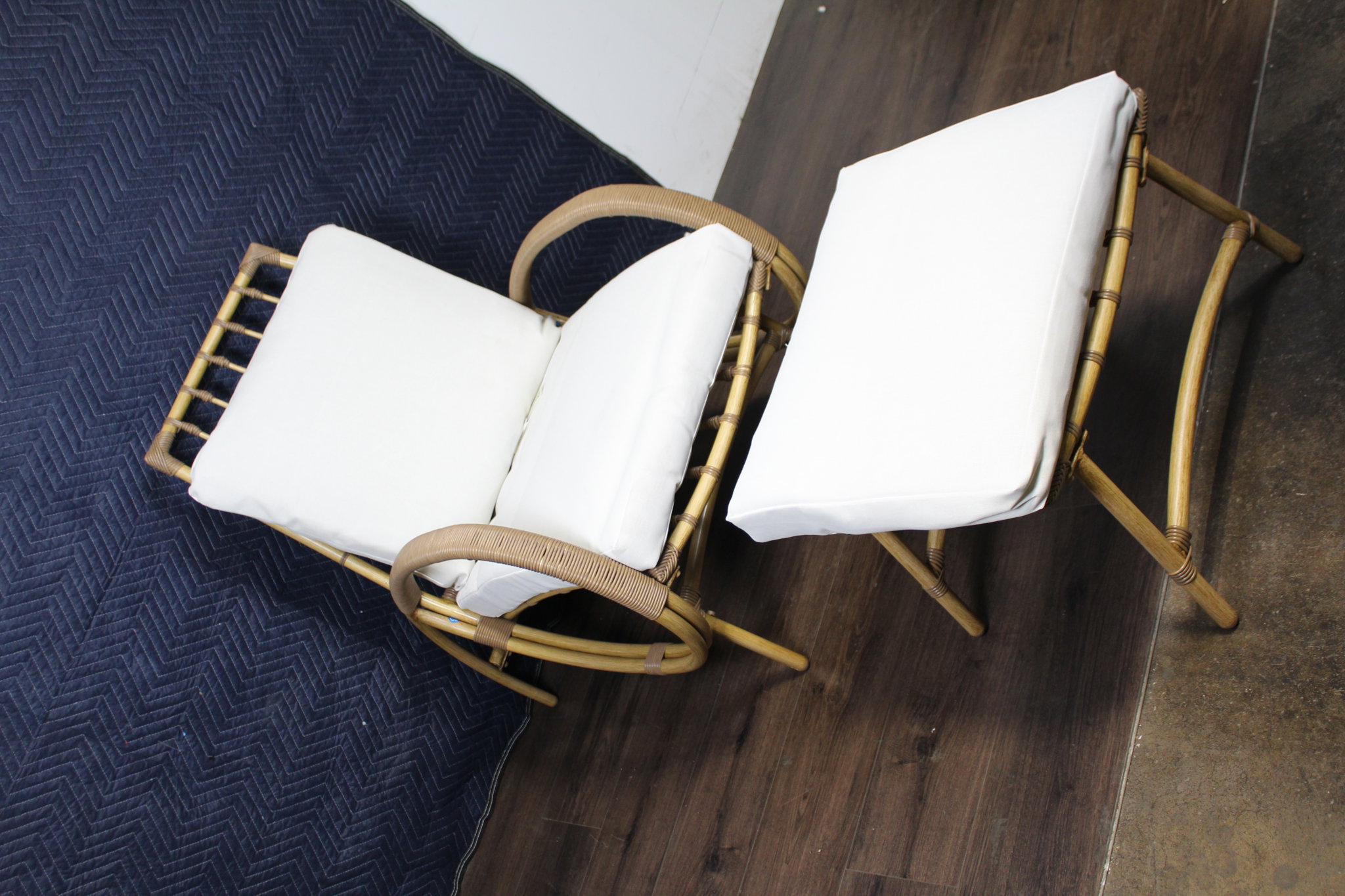 Picture of 2pc Sculptured Statement Patio Conversation Set Chair & Ottoman - Threshold