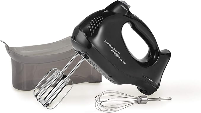 Picture of Hamilton Beach Hand Mixer with Snap-On Case 62692G: 275W, 6 Speeds, Dishwasher-Safe Parts, Black