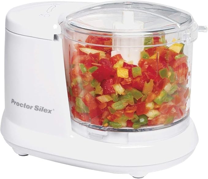 Picture of Proctor Silex Durable Electric Vegetable Chopper & Mini Food Processor for Chopping, Puree & Emulsify, 1.5 Cup, White