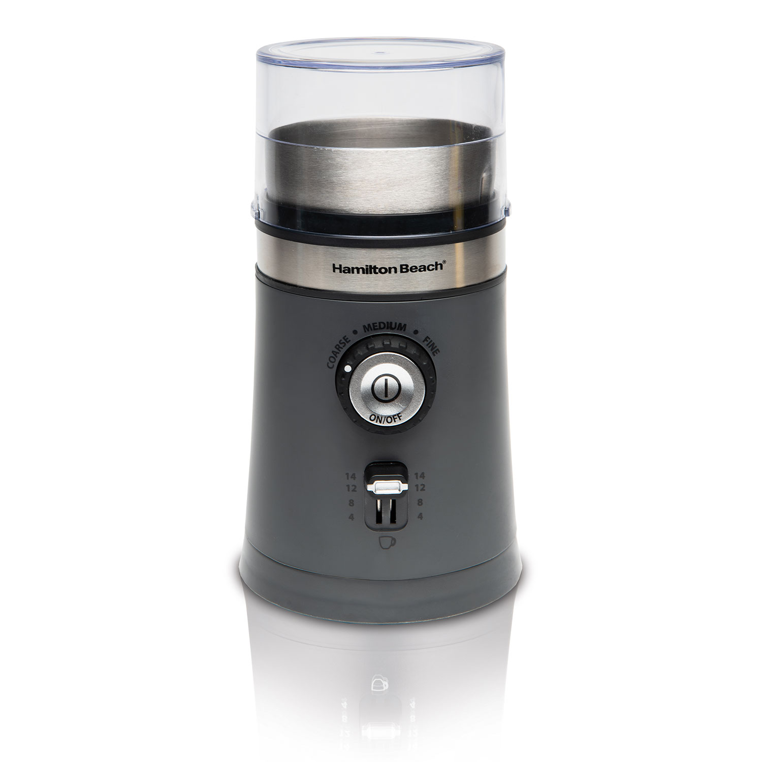 Picture of Custom Grind™ Coffee Grinder, Removable Stainless Steel Chamber, Gray