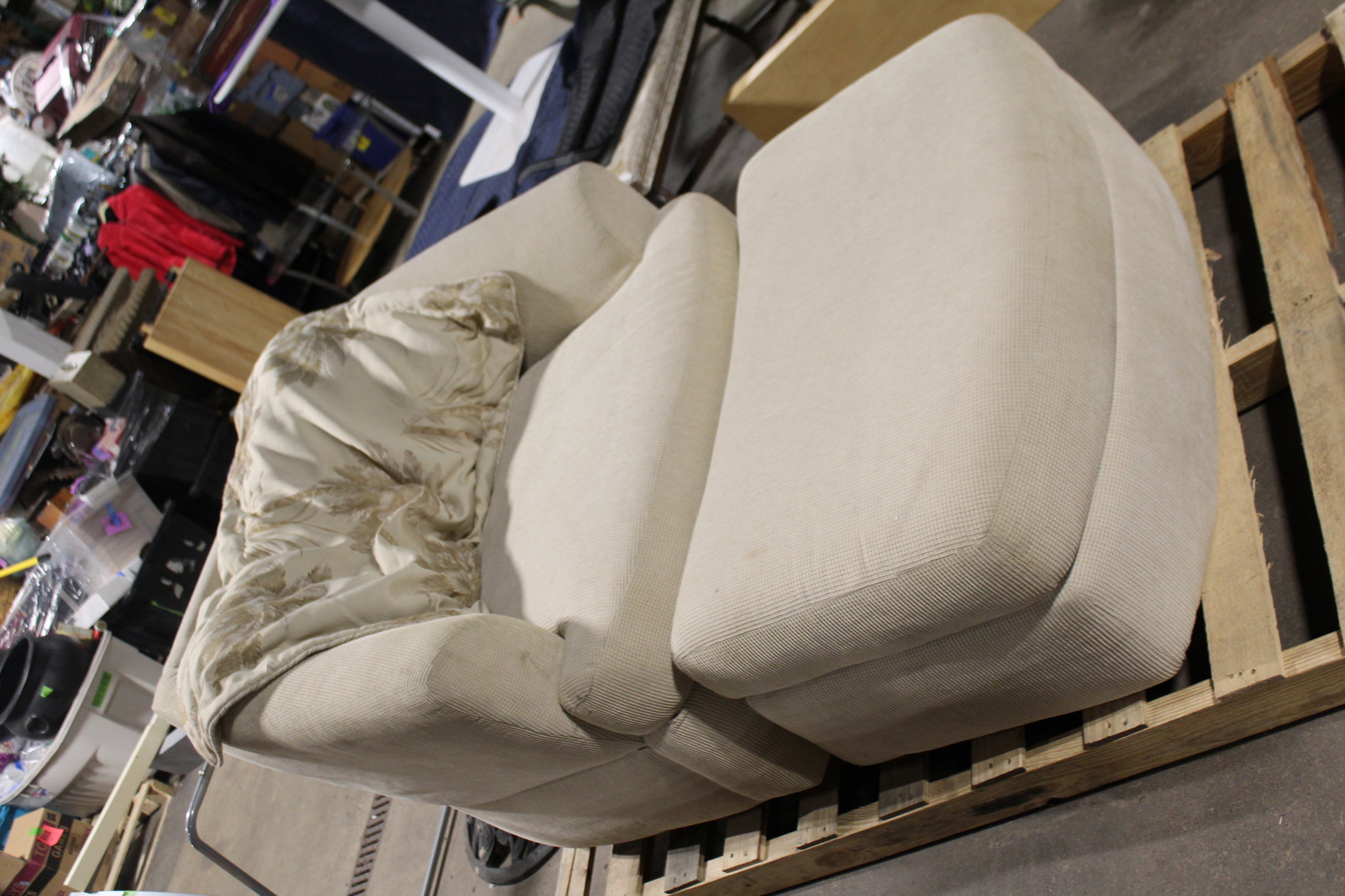 Picture of Beige Armchair with Ottoman