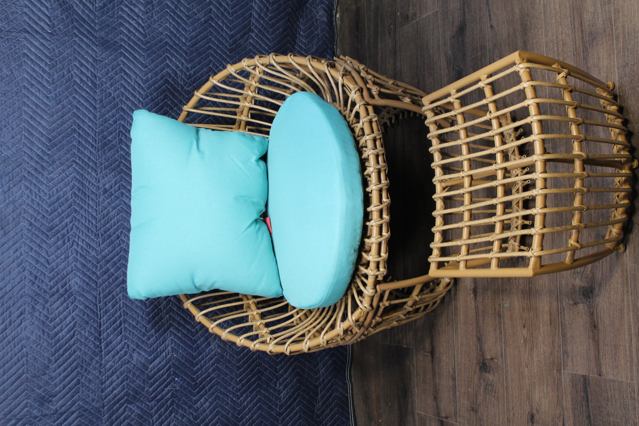 Picture of Topanga Club Chair with Ottoman - Blue/Brown - Opalhouse™ designed with Jungalow